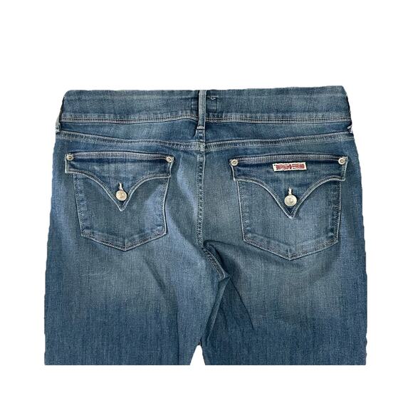 Hudson Jeans Beth Baby Boot Cut Flap Pocket Denim Blue Jeans Size 30 USA Made - Picture 7 of 7